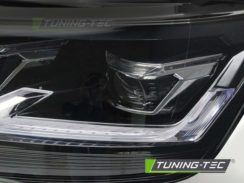 Frontlykter VW T6 15-19 Black LED DRL