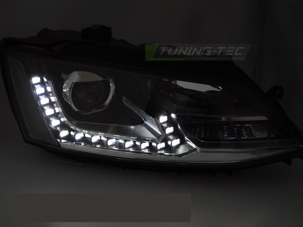 Frontlykter med LED dagkjørelys for VW Jetta 2005-2018