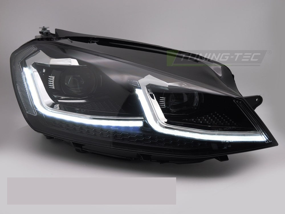 Volkswagen Golf VII frontlykter LED silver med sekvensielle dynamiske blinklys