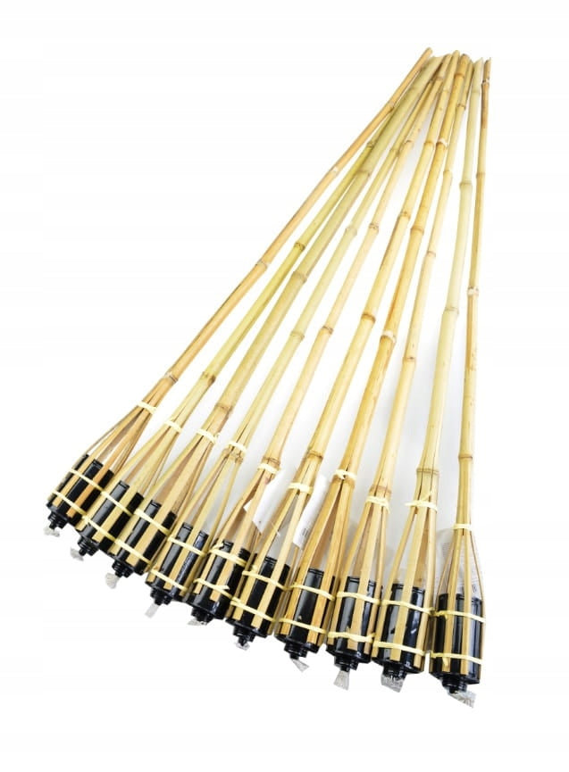 Bambuspiskelykt 120cm, 10-pakning, Hage, Akevitt