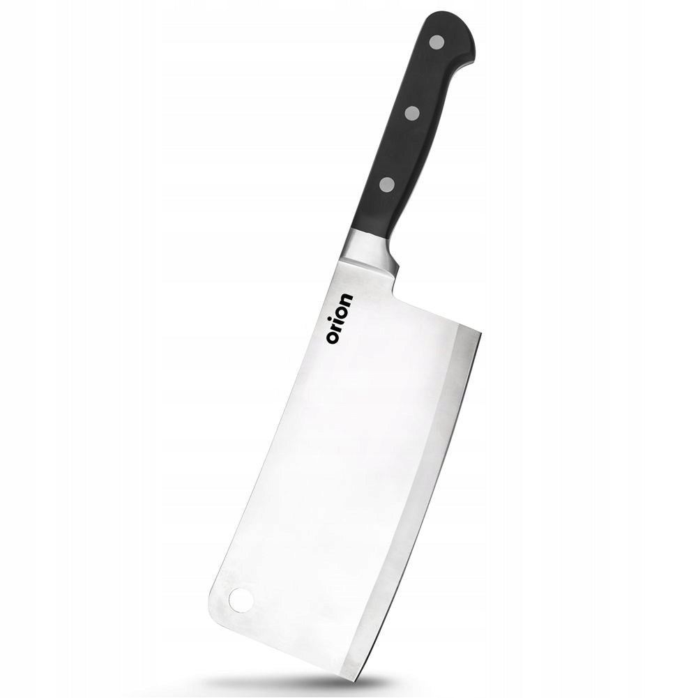 Kjøkkenkniv i Stål for Skjæring og Hugging av Kjøtt, Bein og Grønnsaker – Stor og Skarp