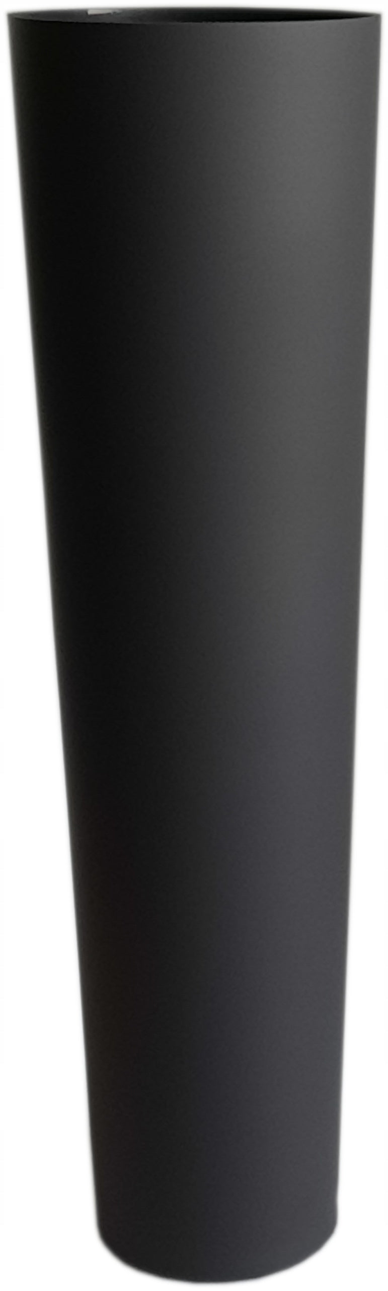 Høy vase i glass, 70 cm, dekorativ, matt svart, moderne Art Deco.