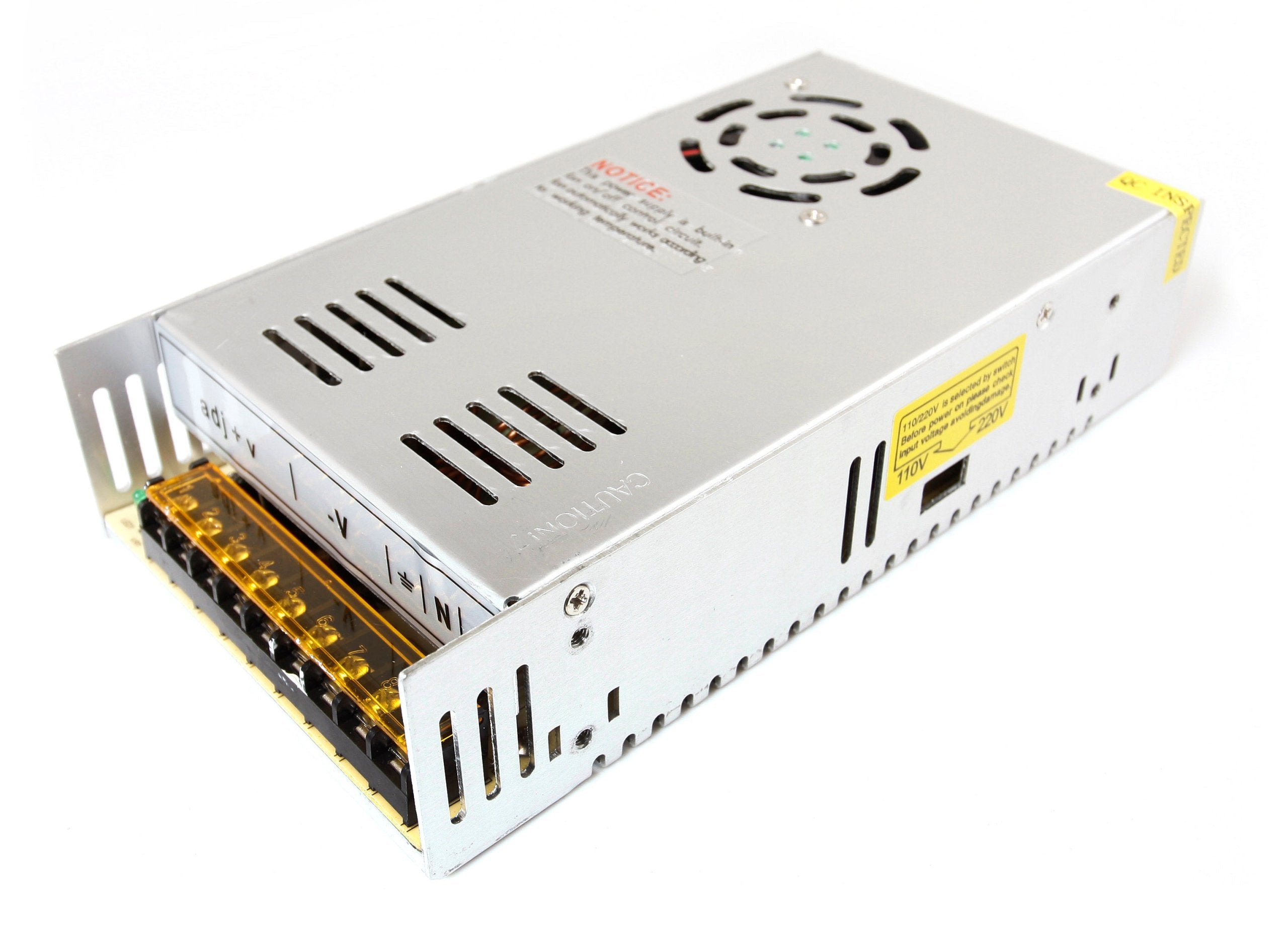 Strømforsyning 12V 400W 33A IP20 for LED-striper, CCTV