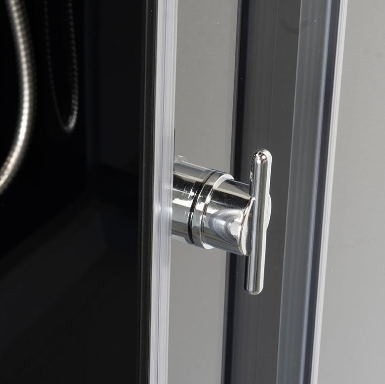 Dusjkabinett 80x80 cm Firkantet med dusjkar WSH309A, grå