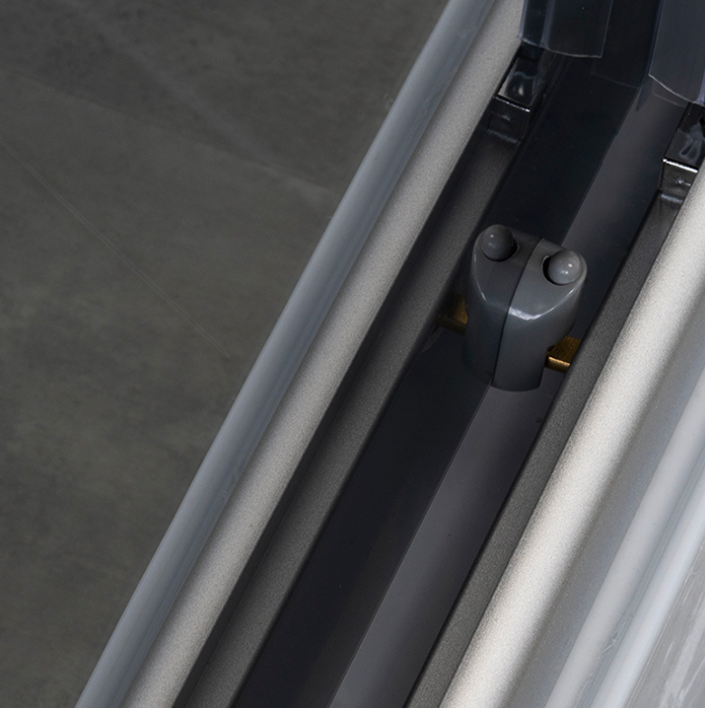 Dusjkabinett 80x80 cm Firkantet med dusjkar WSH309A, grå