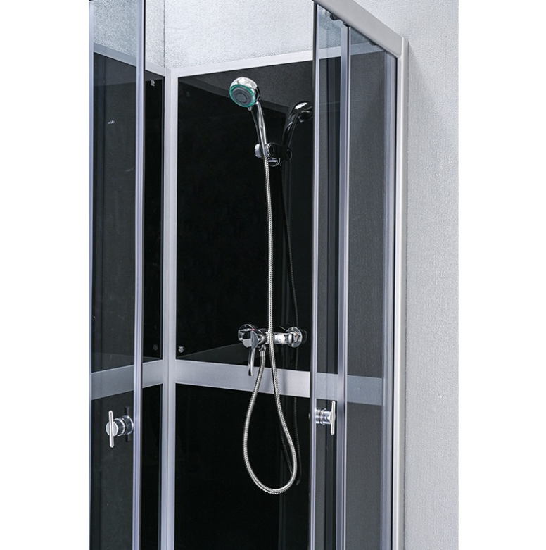Dusjkabinett 80x80 cm Firkantet med dusjkar WSH309A, grå