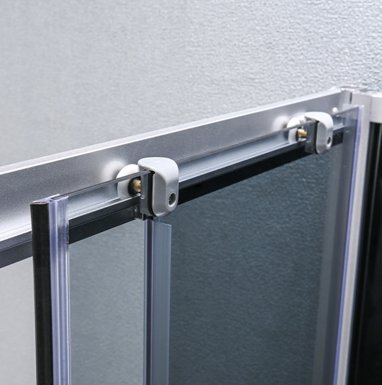 Dusjkabinett 80x80 cm Firkantet med dusjkar WSH309A, grå