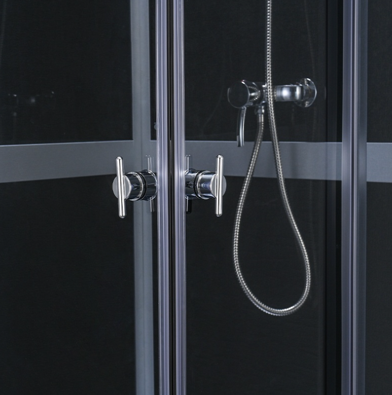 Dusjkabinett 80x80 cm Firkantet med dusjkar WSH309A, grå