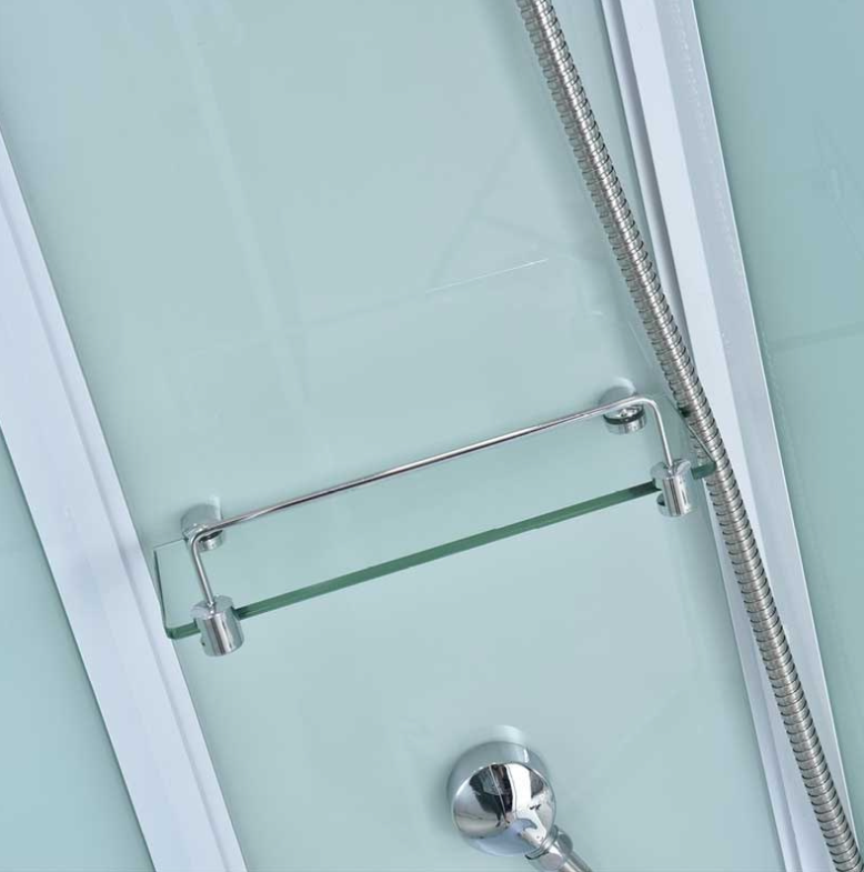 Dusjkabinett 120x80 cm Rektangulært med dusjkar WSH307L, krom, venstrevendt