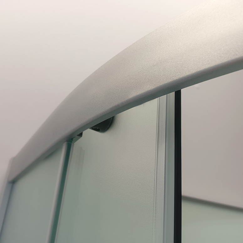 Dusjkabinett 80x80 cm Halvrundt med dusjkar WSH305A, matt krom