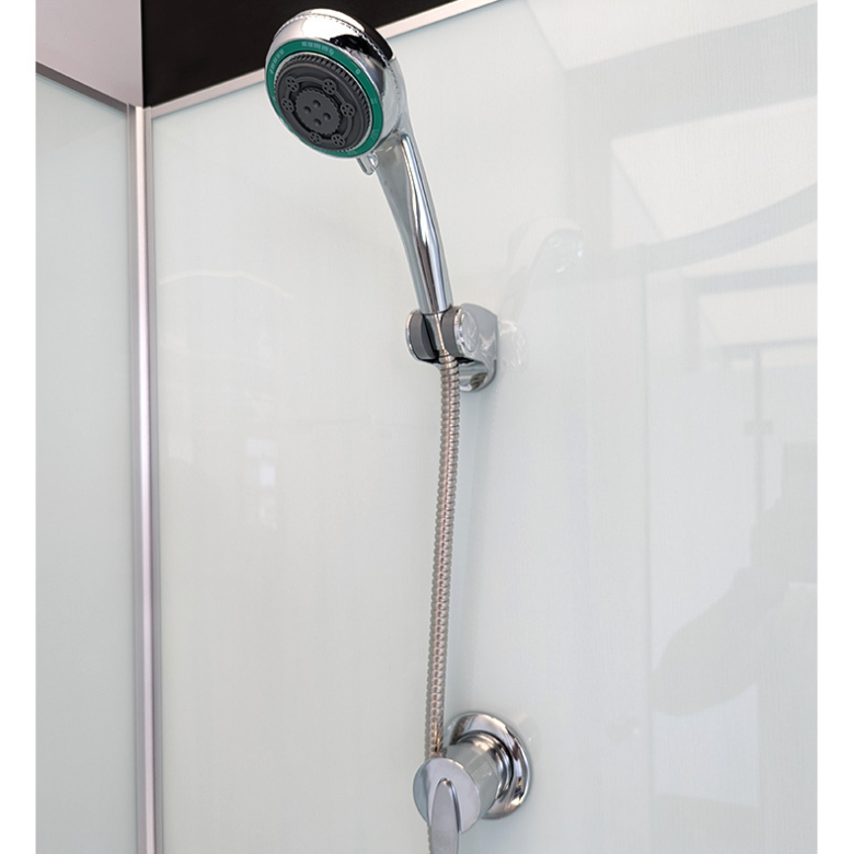 Dusjkabinett 80x80 cm Halvrundt med dusjkar WSH305A, matt krom