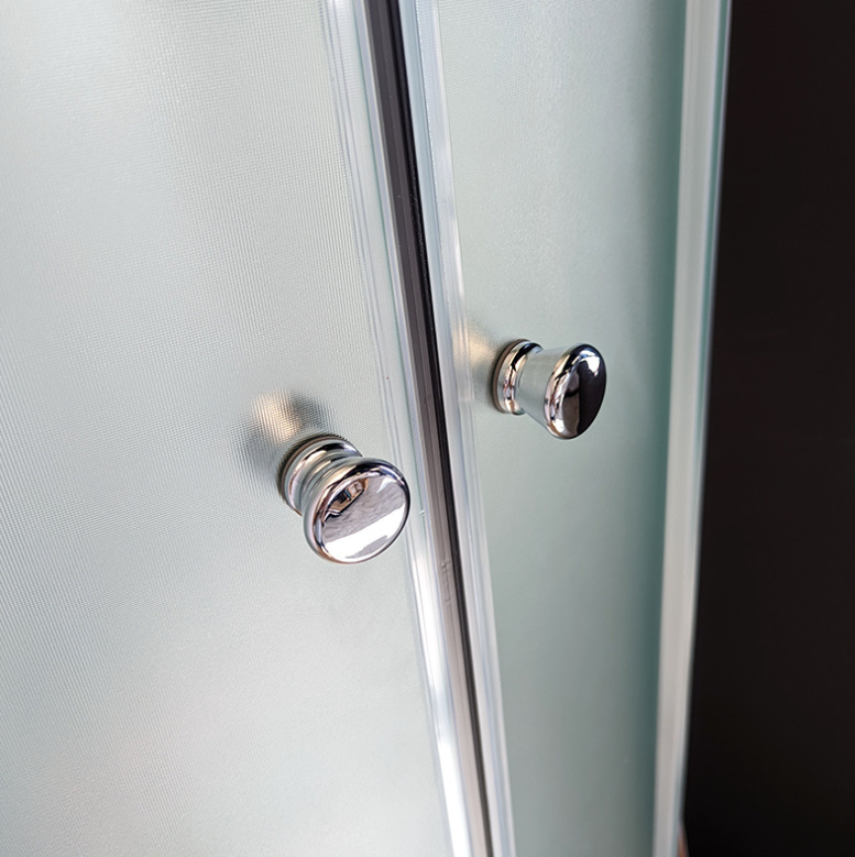 Dusjkabinett 80x80 cm Halvrundt med dusjkar WSH305A, matt krom