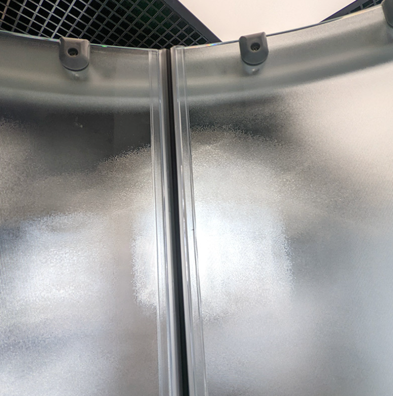 Dusjkabinett 80x80 cm Halvrundt med dusjkar WSH305A, matt krom