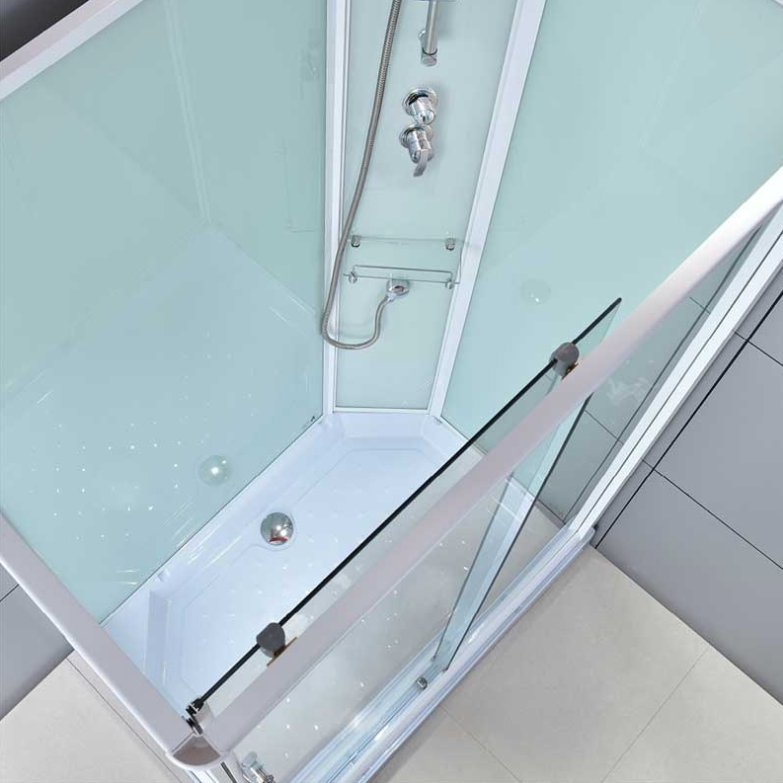 Dusjkabinett 120x80 cm Rektangulært med dusjkar WSH307R, krom, høyrevendt