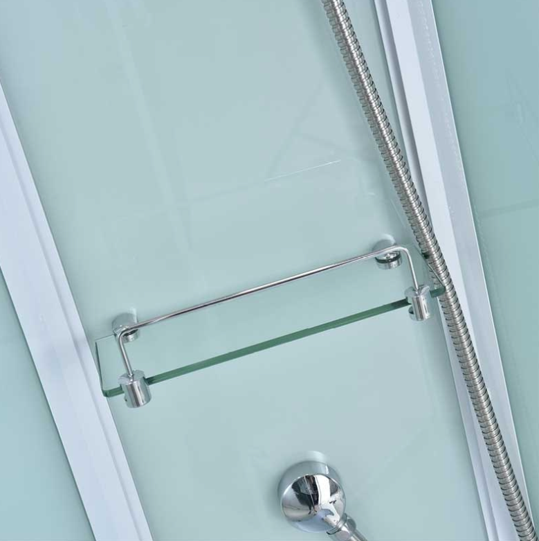 Dusjkabinett 120x80 cm Rektangulært med dusjkar WSH307R, krom, høyrevendt