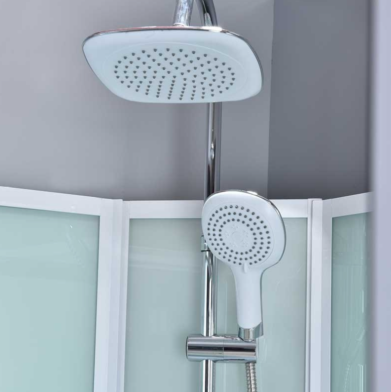 Dusjkabinett 120x80 cm Rektangulært med dusjkar WSH307R, krom, høyrevendt