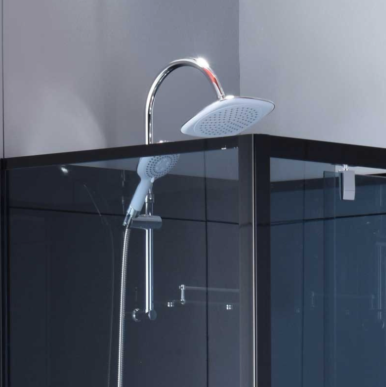 Dusjkabinett 90x90 cm Firkantet med dusjkar WSH306, svart