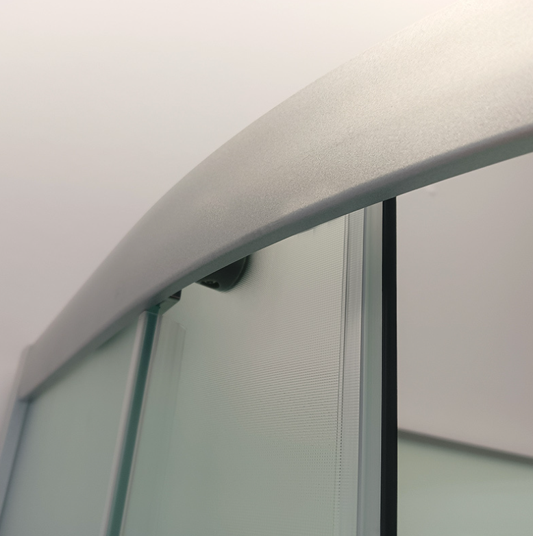 Dusjkabinett 80x80 cm Halvrundt med dusjkar WSH304A, matt krom