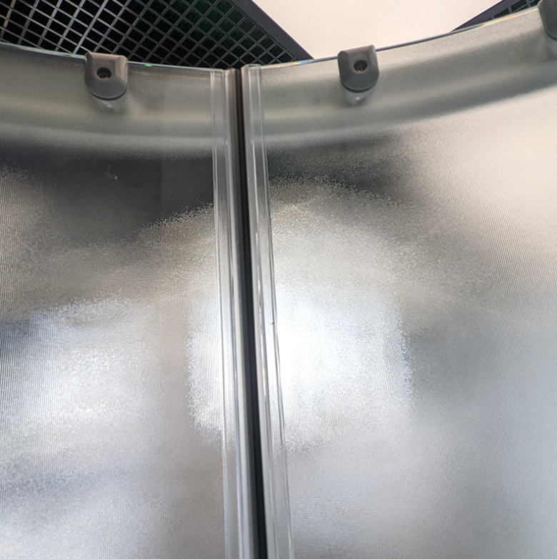 Dusjkabinett 80x80 cm Halvrundt med dusjkar WSH304A, matt krom