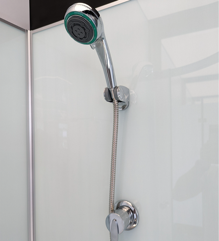 Dusjkabinett 80x80 cm Halvrundt med dusjkar WSH304A, matt krom