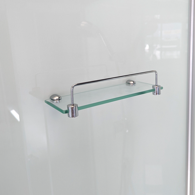 Dusjkabinett 80x80 cm Halvrundt med dusjkar WSH304A, matt krom