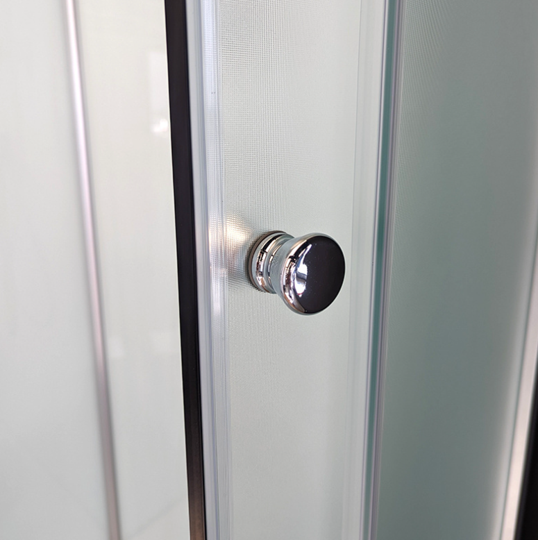 Dusjkabinett 80x80 cm Halvrundt med dusjkar WSH304A, matt krom