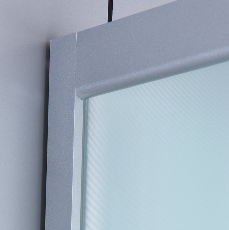 Dusjkabinett 90x90 cm Halvrundt med dusjkar WSH301B, matt krom