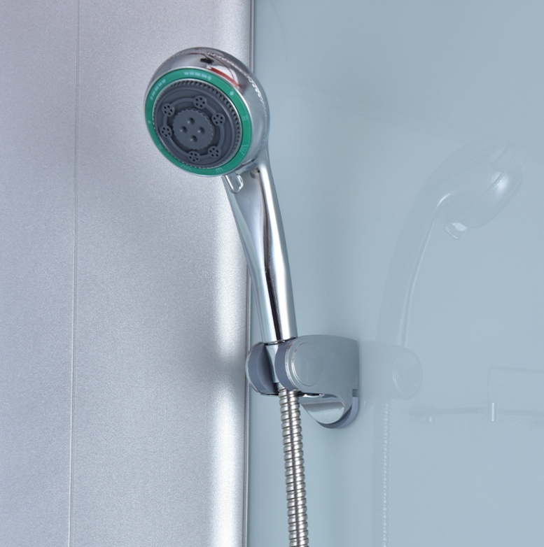 Dusjkabinett 90x90 cm Halvrundt med dusjkar WSH301B, matt krom