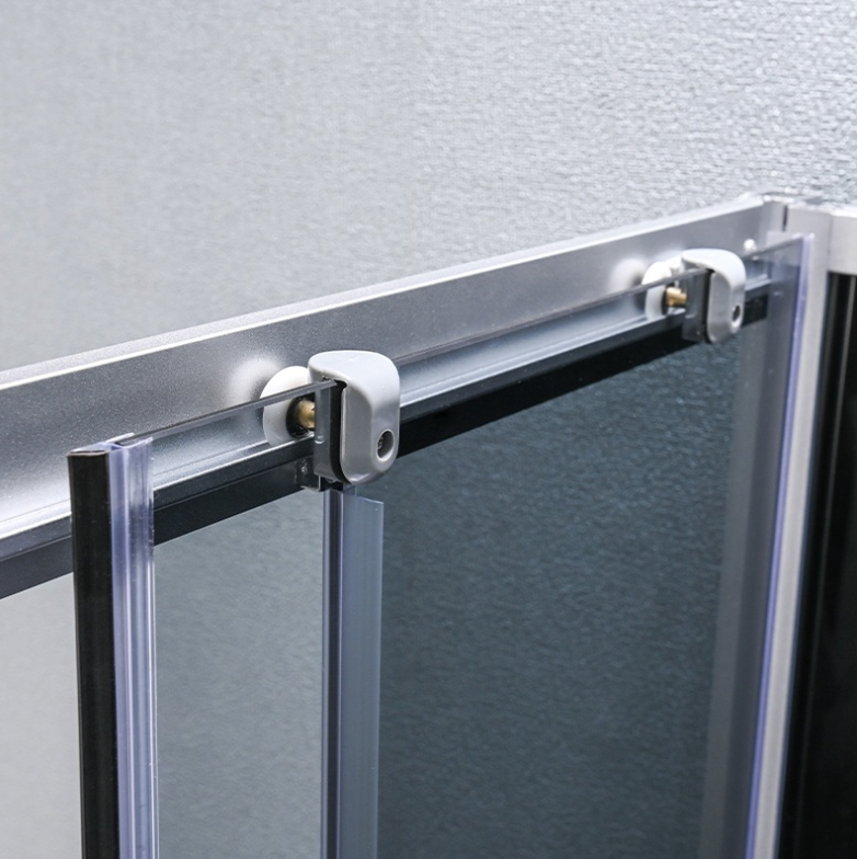 Dusjkabinett 90x90 cm Firkantet med dusjkar WSH309B, grå