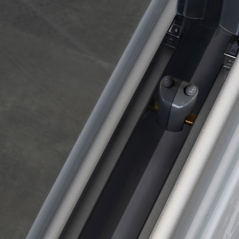 Dusjkabinett 90x90 cm Firkantet med dusjkar WSH309B, grå