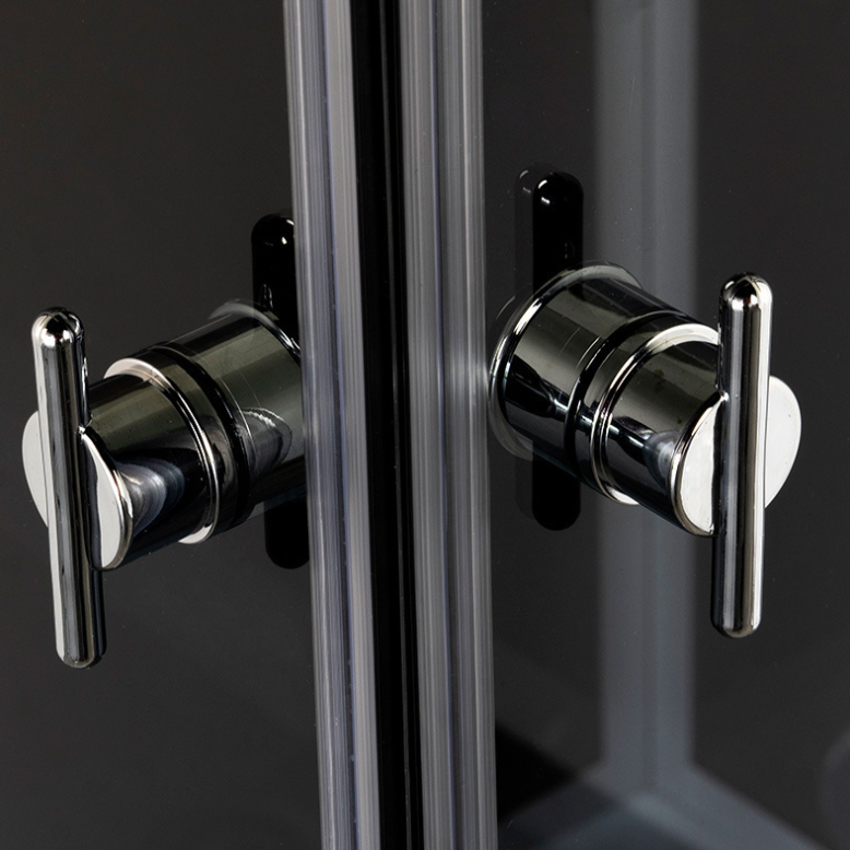 Dusjkabinett 90x90 cm Firkantet med dusjkar WSH309B, grå