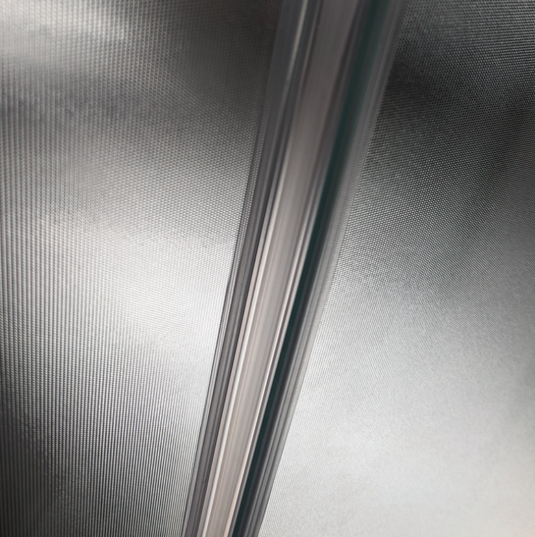 Dusjkabinett 90x90 cm Halvrundt med dusjkar WSH304B, matt krom