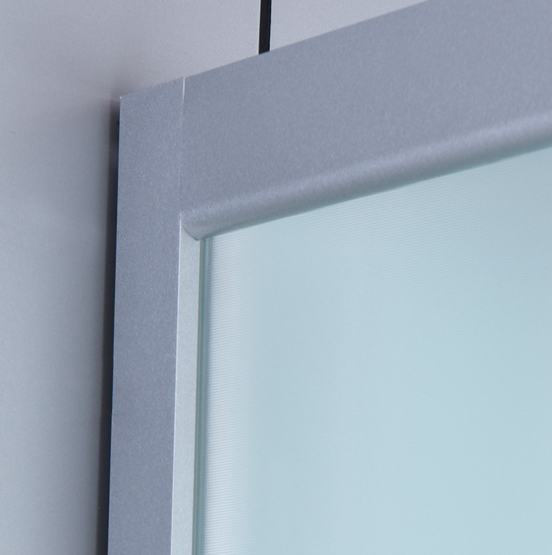 Dusjkabinett 100x100 cm Halvrundt med dusjkar WSH301C, matt krom