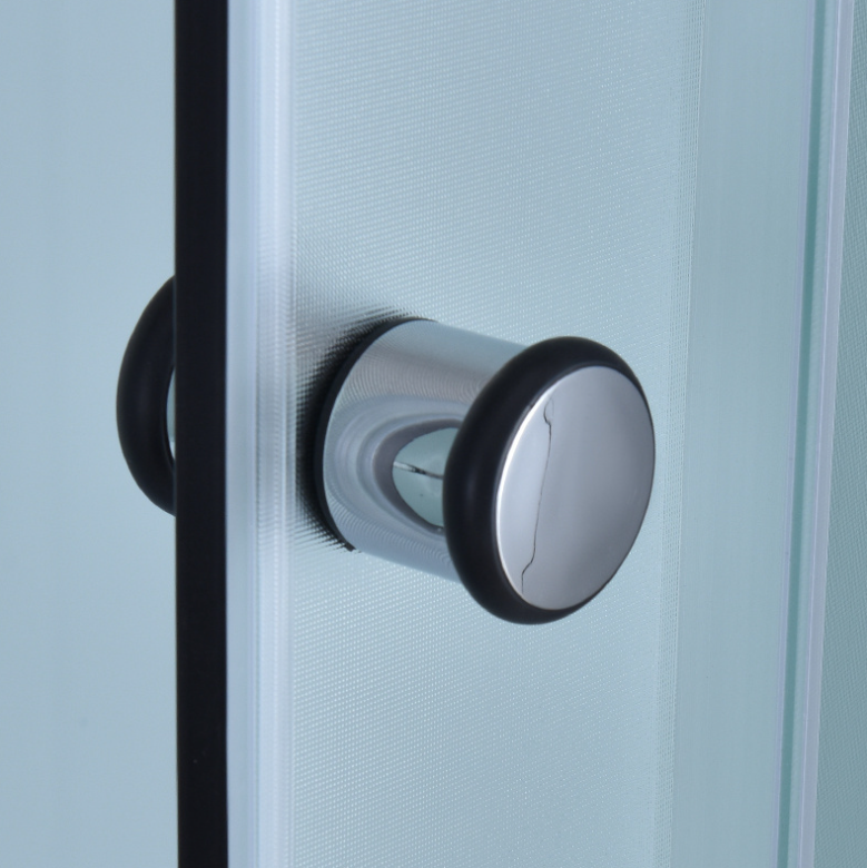 Dusjkabinett 100x100 cm Halvrundt med dusjkar WSH301C, matt krom