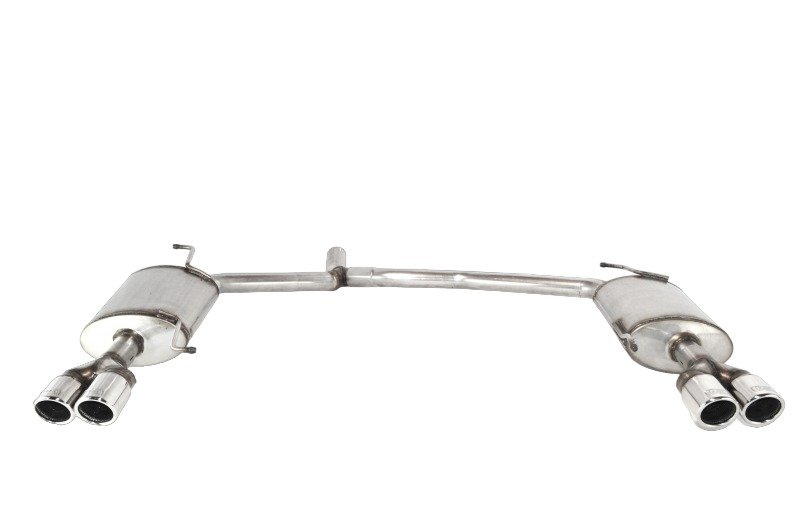 Sluttdemper Premium quad Ulter A4 B8/8K i 304 rustfri stal med N70RS race endepiper Ø70 mm