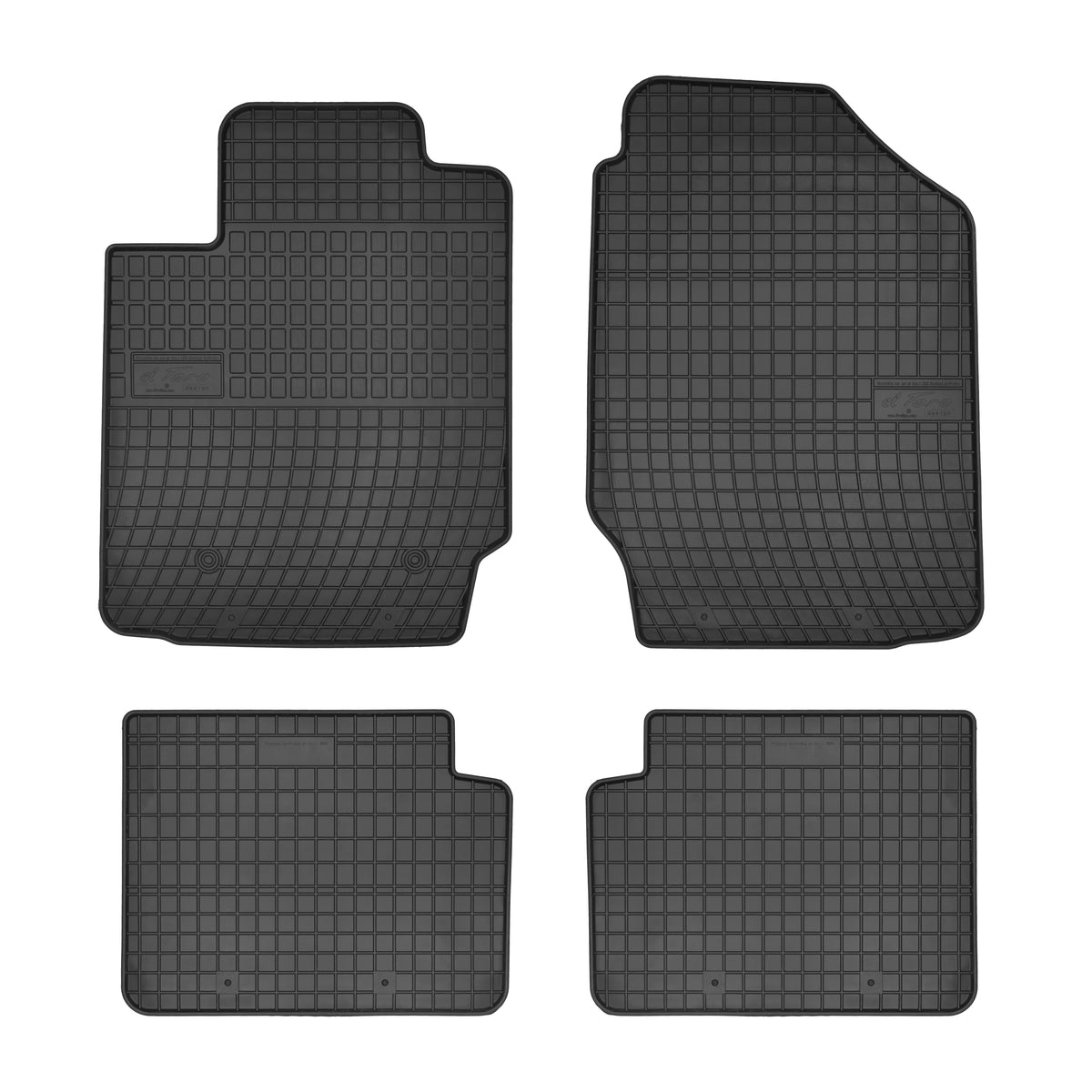 Frogum gummimatter til Toyota Corolla IX (2001-2007) – svart-anthracite, 4-delt sett med 1 cm sidekant