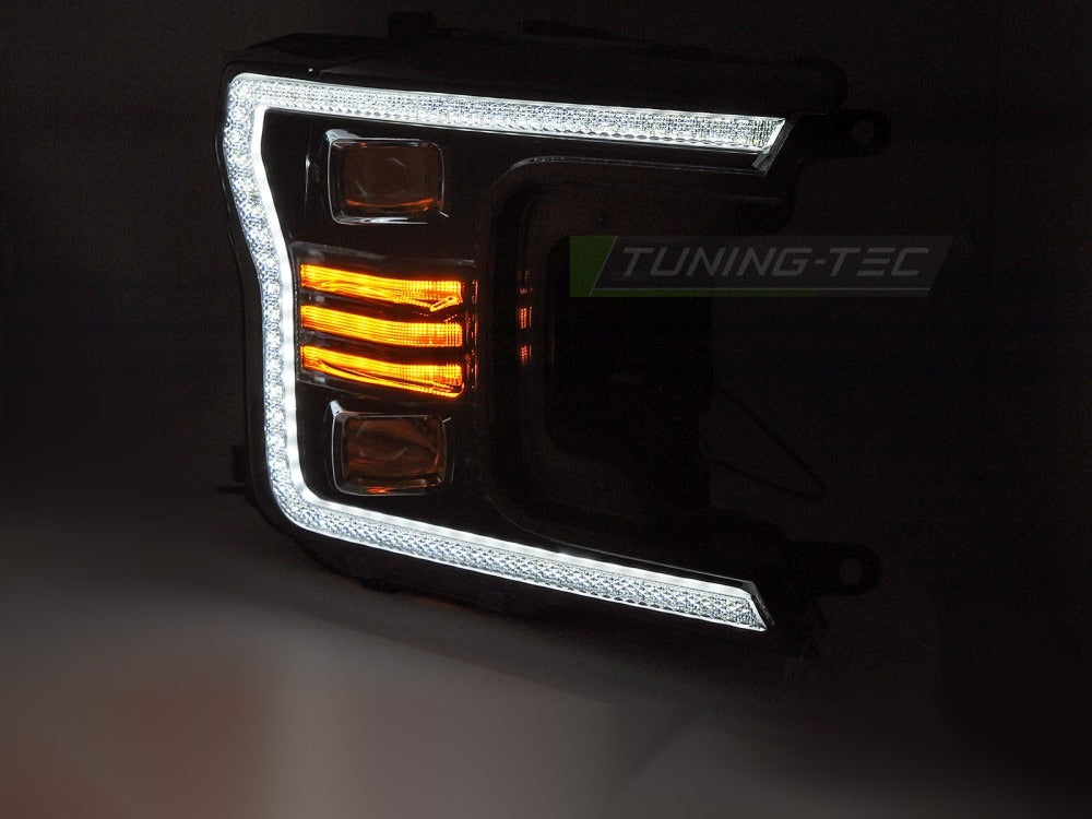 Frontlykter Ford F150 MK13 17-20 med festedetaljer.
