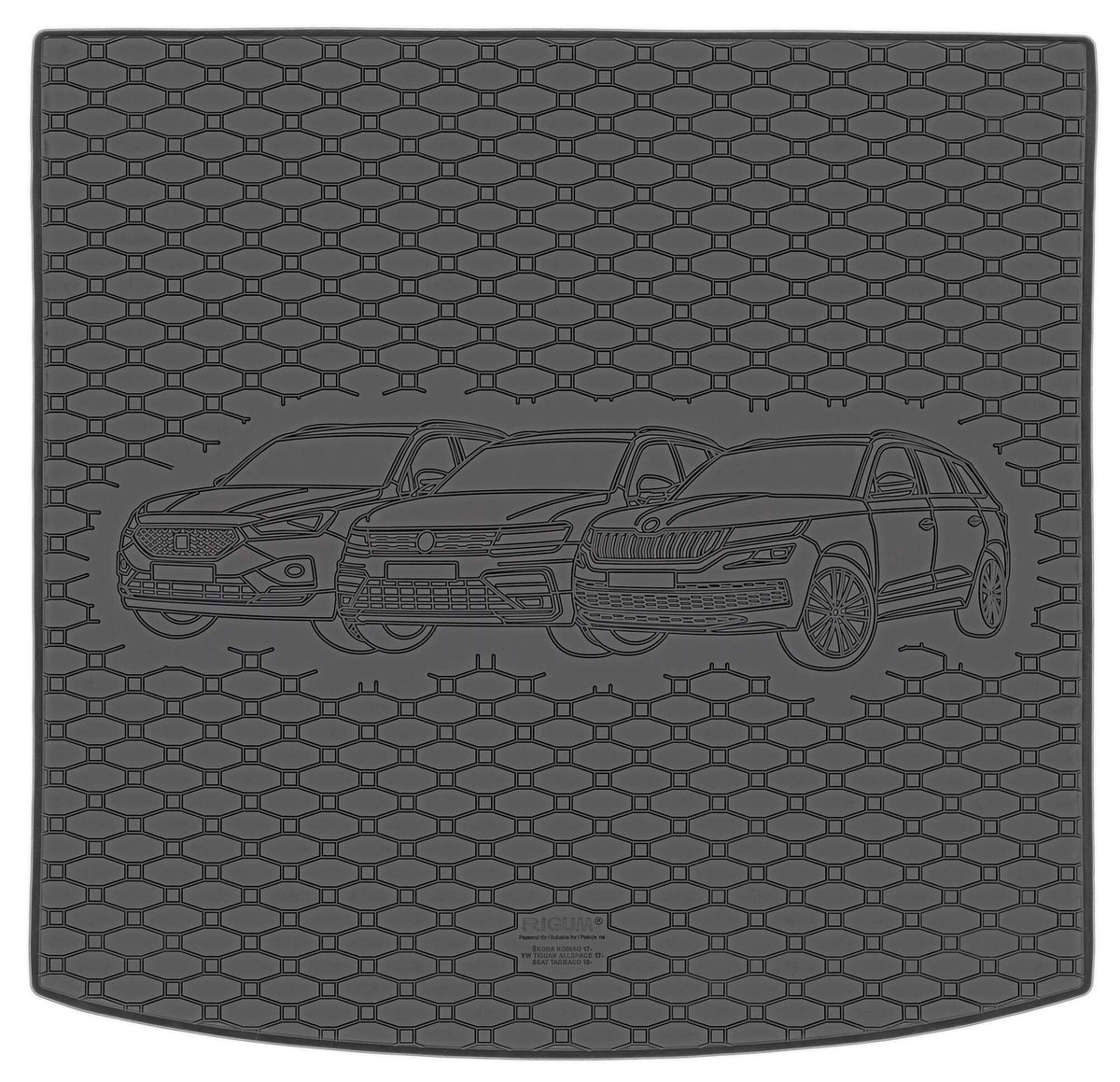 DomLine bagasjeromsmatte til Seat Tarraco – 10 mm sidekant