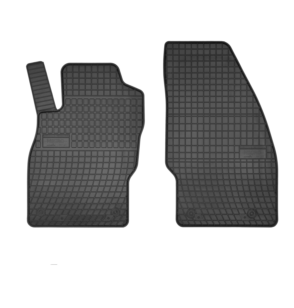 Frogum gummimatter til Opel Corsa E VAN (2014-2019) – svart-anthracite med 1 cm sidekant, sett med 2 stk