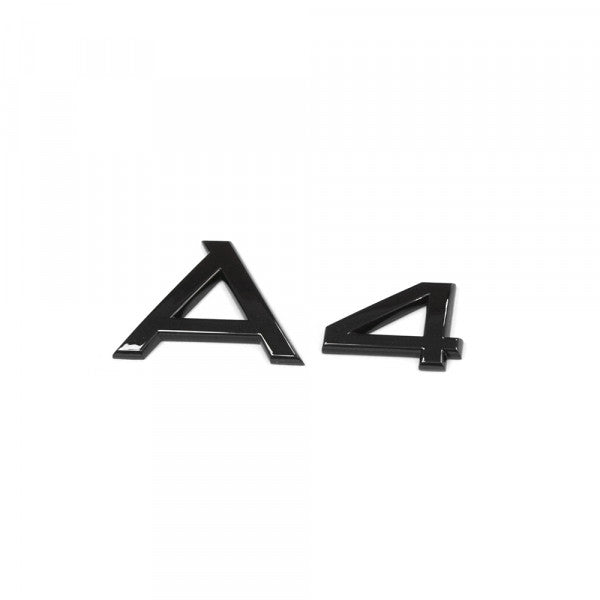 Emblem/logo til Audi A4 Black Glossy i svart blank finish montert på bakluke