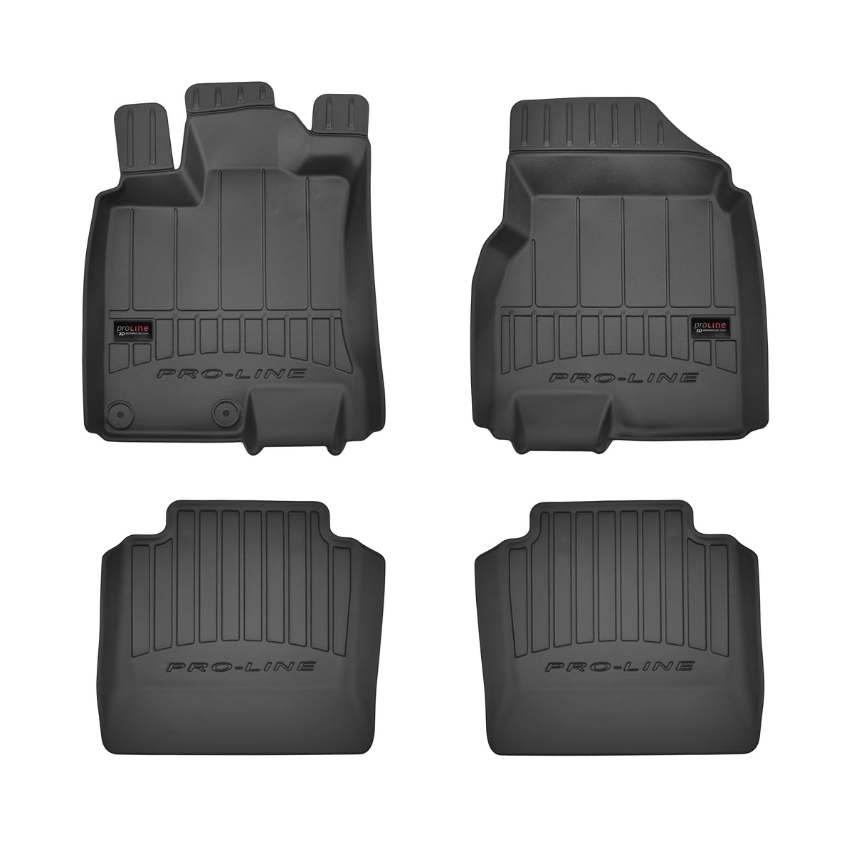 Frogum 3D Premium gulvmatter til Nissan Qashqai I +2 (2006-2013) – svart TPE med høy sidekant