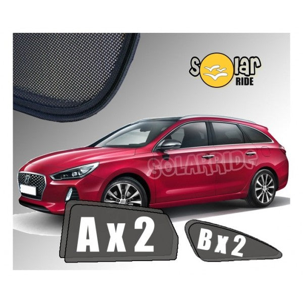 Sr solskjerm i akryl til Hyundai i30 Wagon III, vindavviser og regnbeskyttelse