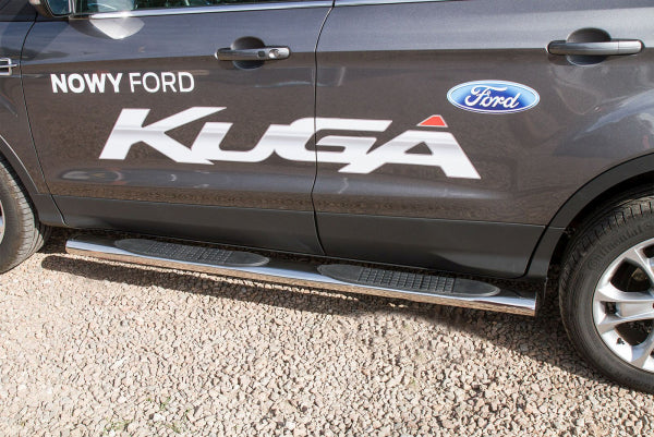 Stigtrinn Ventshield i rustfritt stål til Ford Kuga 2013-2019 med monteringssett