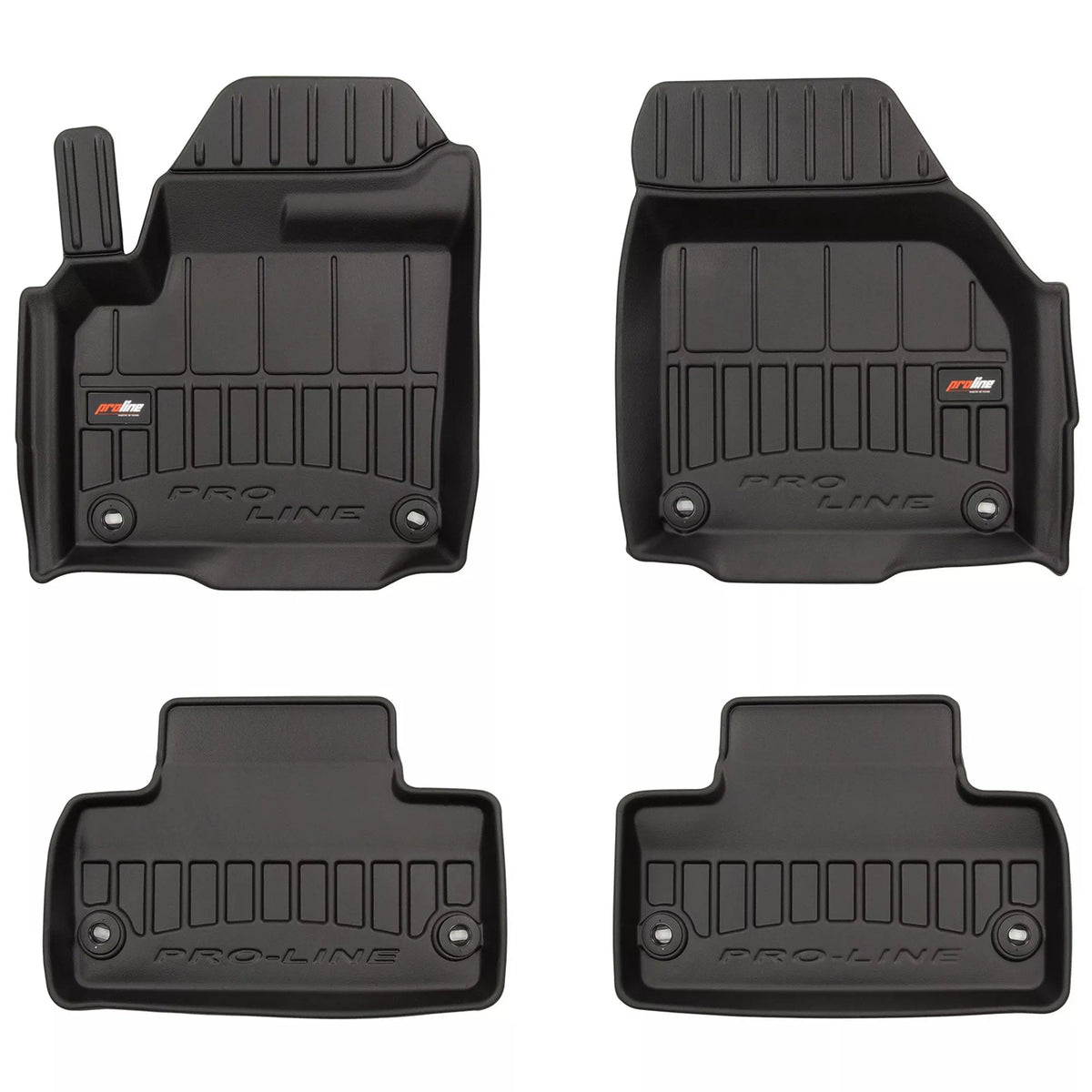 Frogum 3D Premium gulvmatter i TPE til Land Rover Range Rover Evoque I (2011-2018) – svart sett med 4 matter