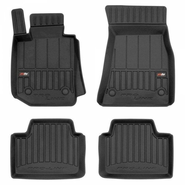 Frogum 3D Premium gulvmatter til BMW 3 (G20/G21) – TPE, vanntette, svarte, 4-delers sett med 60 mm kant