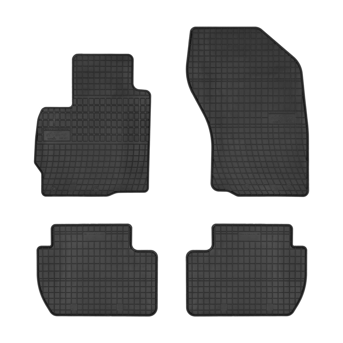 Frogum gummimatter til Peugeot 4007 (2007-2012) – svart-anthracite, 4-delers sett med 1 cm sidekant