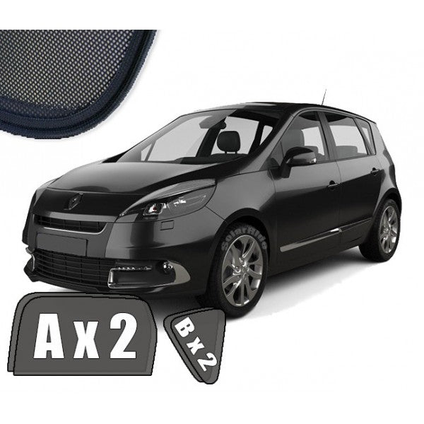 Sr solskjerm i akryl til Renault Scenic III, roykfarget vindavviser som beskytter mot regn og sol