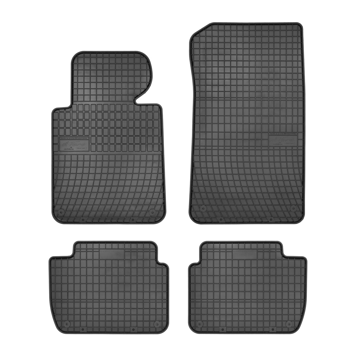 Frogum gummimatter til BMW 3 (E46) 1998–2005 – svart/anthracite, sett med 4, vanntett og luktfri