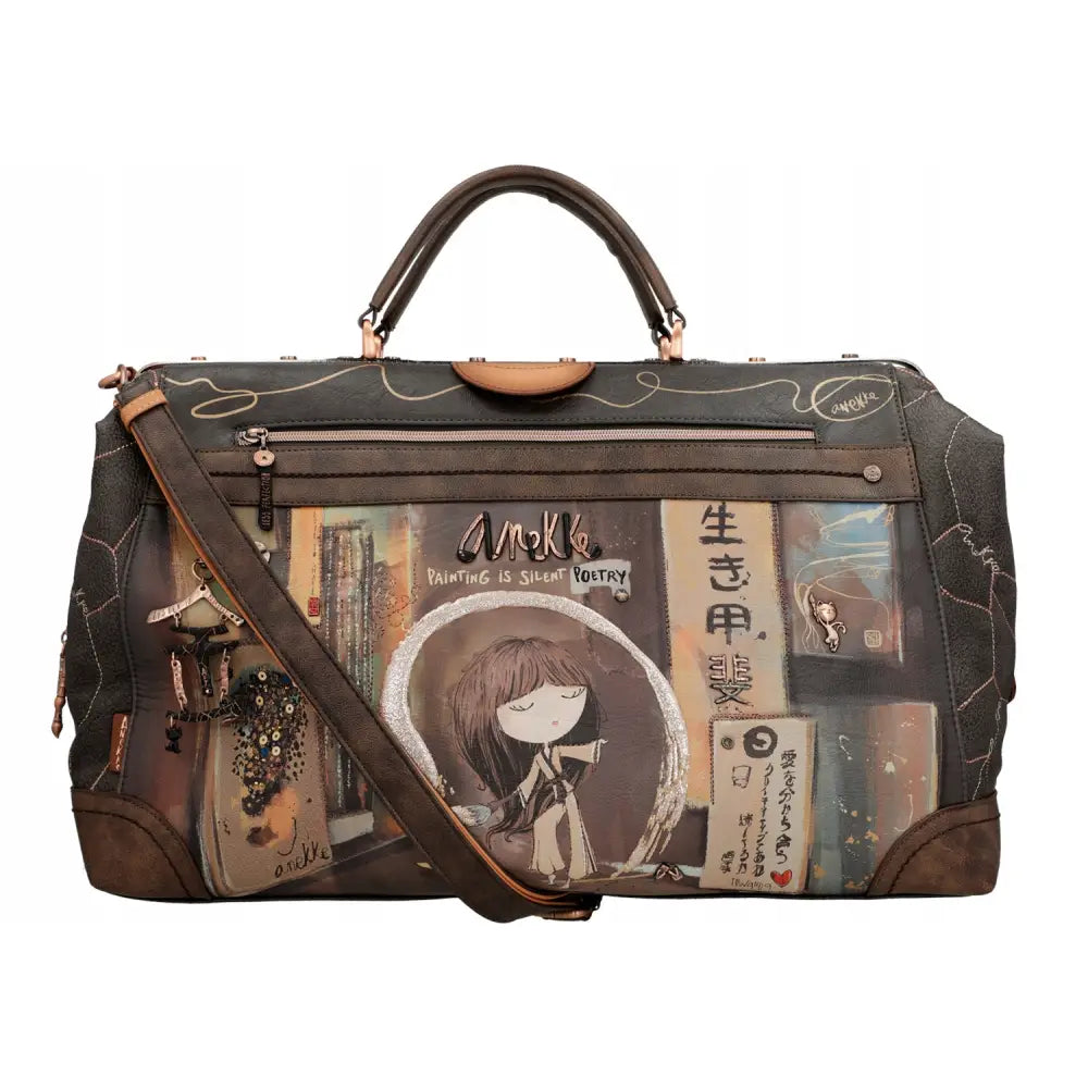 A79 Anekke Stor Turistveske Shoen Brun Japon