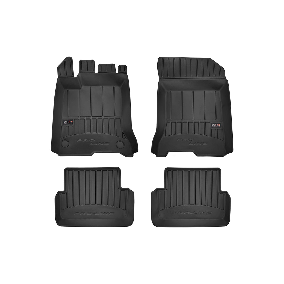 Frogum 3D Premium gulvmatter i TPE til Renault Laguna III (2007-2015) – svart sett med 4